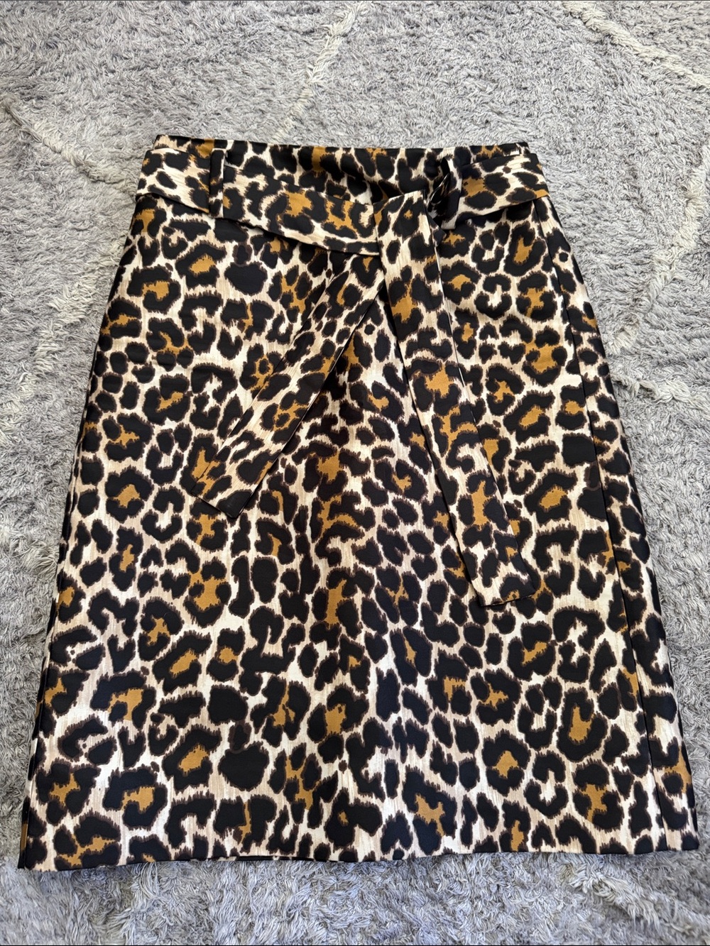 J Crew Leopard Print Tie-Waist Skirt in Brown & Black